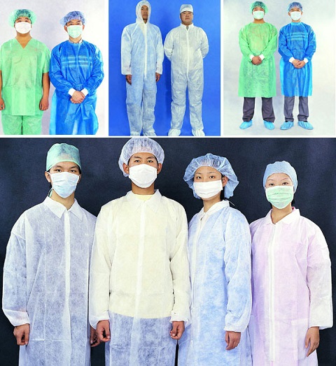 반대로 정체되는 의학 고립 가운, 증명서를 주는 노란 처분할 수 있는 작업복 세륨