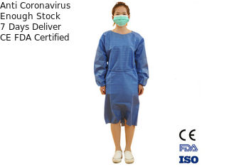 S-5XL 크기와 탄력 있는 소맷동을 가진 높은 방어적인 처분할 수 있는 의학 가운